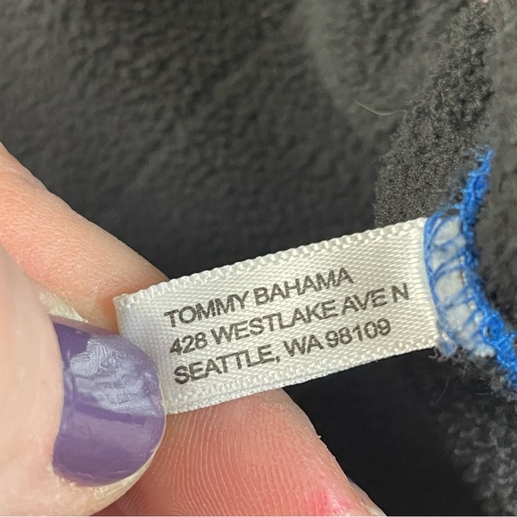 Tommy Bahama Mens L blue fleece pullover 1/4 Zip Athleisure active - Picture 7 of 13